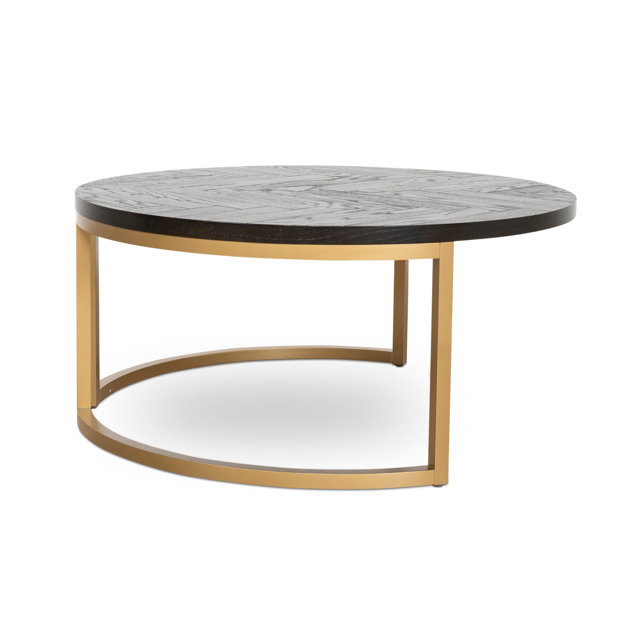 CCF10199-VN Nested Coffee Table - Peppercorn and Brass