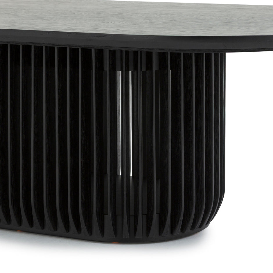 CCF10677-CU 1.3m Oval Coffee Table - Black Stain