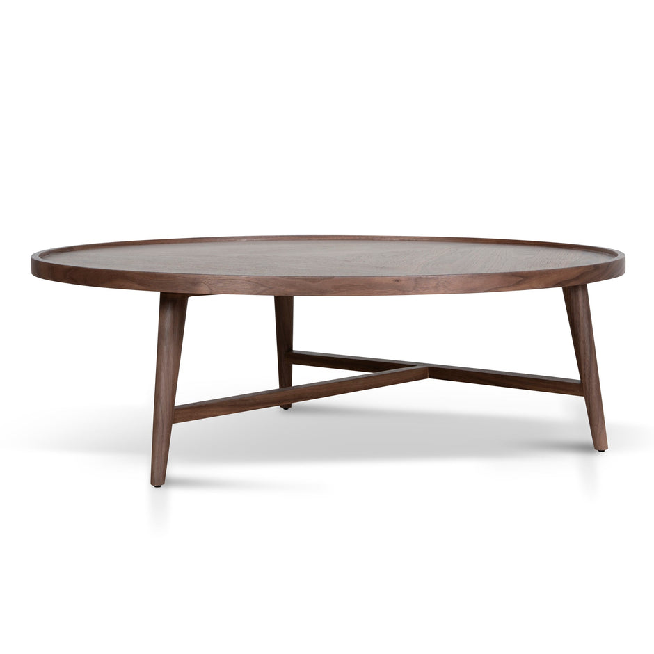 CCF10939-CN 1.1m Wooden Round Coffee Table - Walnut