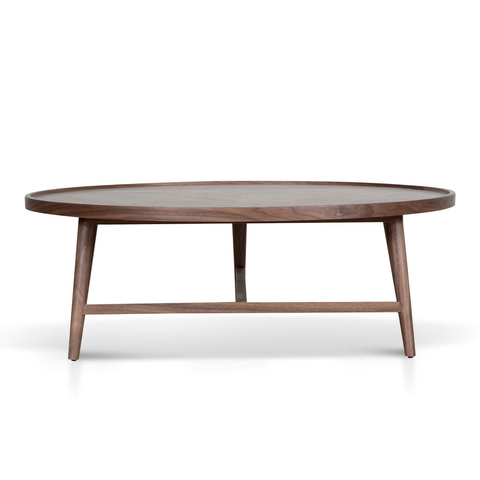 CCF10939-CN 1.1m Wooden Round Coffee Table - Walnut