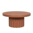 CCF12292-CO 90cm Concrete Coffee Table - Terracotta