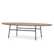 CCF12394-SD 117.5cm Coffee Table - Natural Ash Veneer - Black Legs