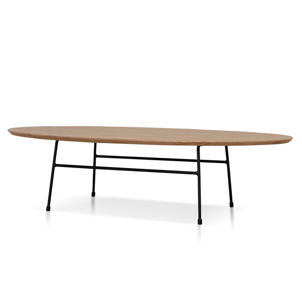 CCF12394-SD 117.5cm Coffee Table - Natural Ash Veneer - Black Legs
