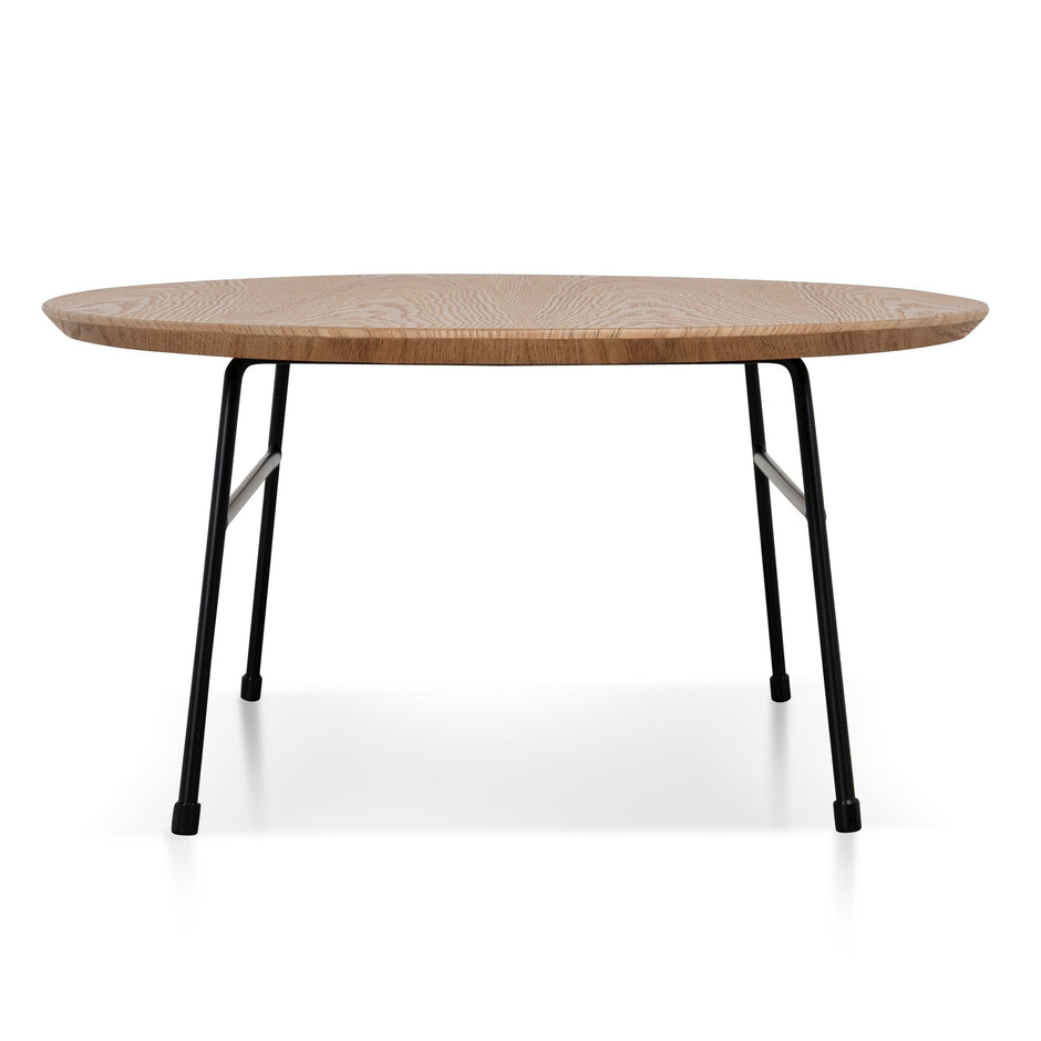 CCF12394-SD 117.5cm Coffee Table - Natural Ash Veneer - Black Legs