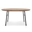 CCF12394-SD 117.5cm Coffee Table - Natural Ash Veneer - Black Legs