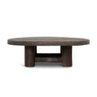 CCF12526-NA 100cm Elm Round Coffee Table - Dark Brown