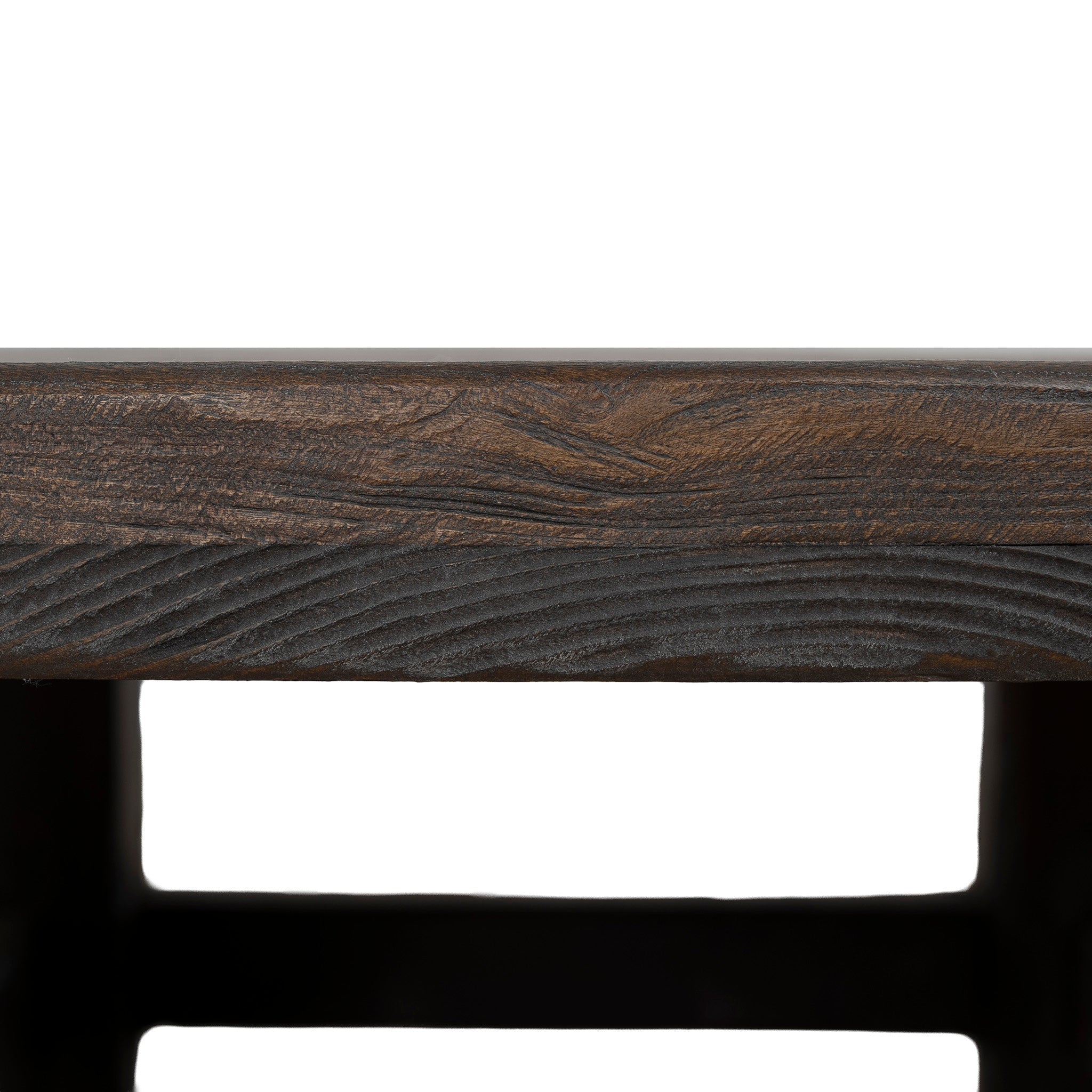 CCF12526-NA 100cm Elm Round Coffee Table - Dark Brown