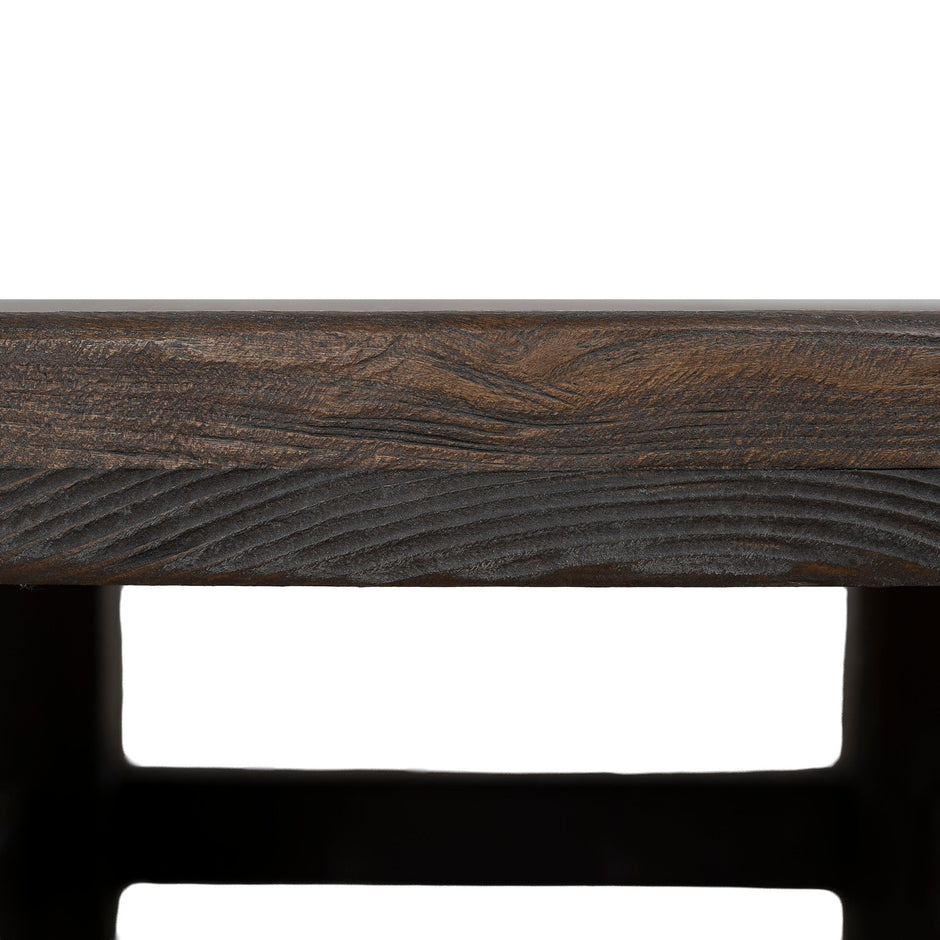 CCF12526-NA 100cm Elm Round Coffee Table - Dark Brown