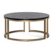 CCF6732-VN Round Coffee Table - Peppercorn and Brass