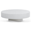 CCF6776-CN Oak Round Coffee Table - White