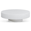 CCF6776-CN Oak Round Coffee Table - White