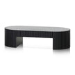 CCF8489-CN 1.3m Oval Coffee Table - Full Black Oak