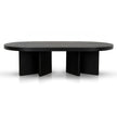 CCF8704-VA 1.3m Pill Shape Coffee Table - Textured Espresso Black