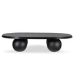 CCF8891-NI 1.4m Elm Oval Coffee Table - Full Black