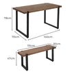 Levede Wooden Dining Sets 1XTable+2X-2006733279557980162