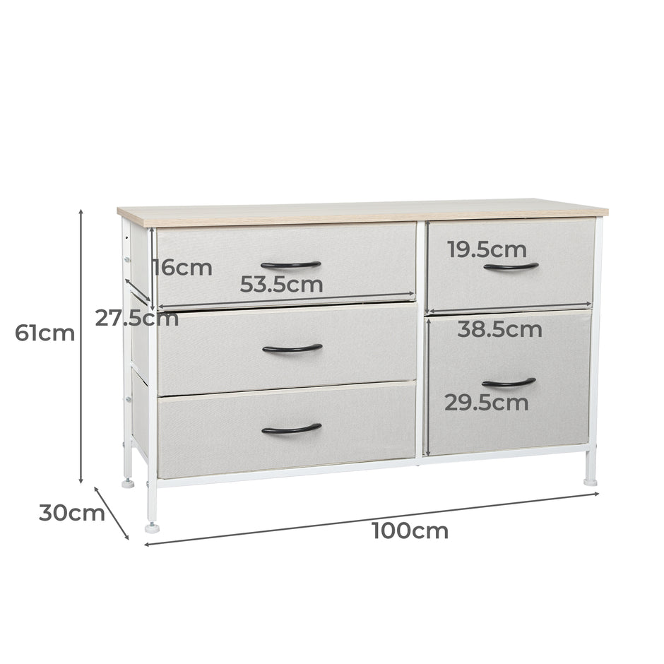 Levede Storage Cabinet Tower Chest of Beige-2018816863466819586