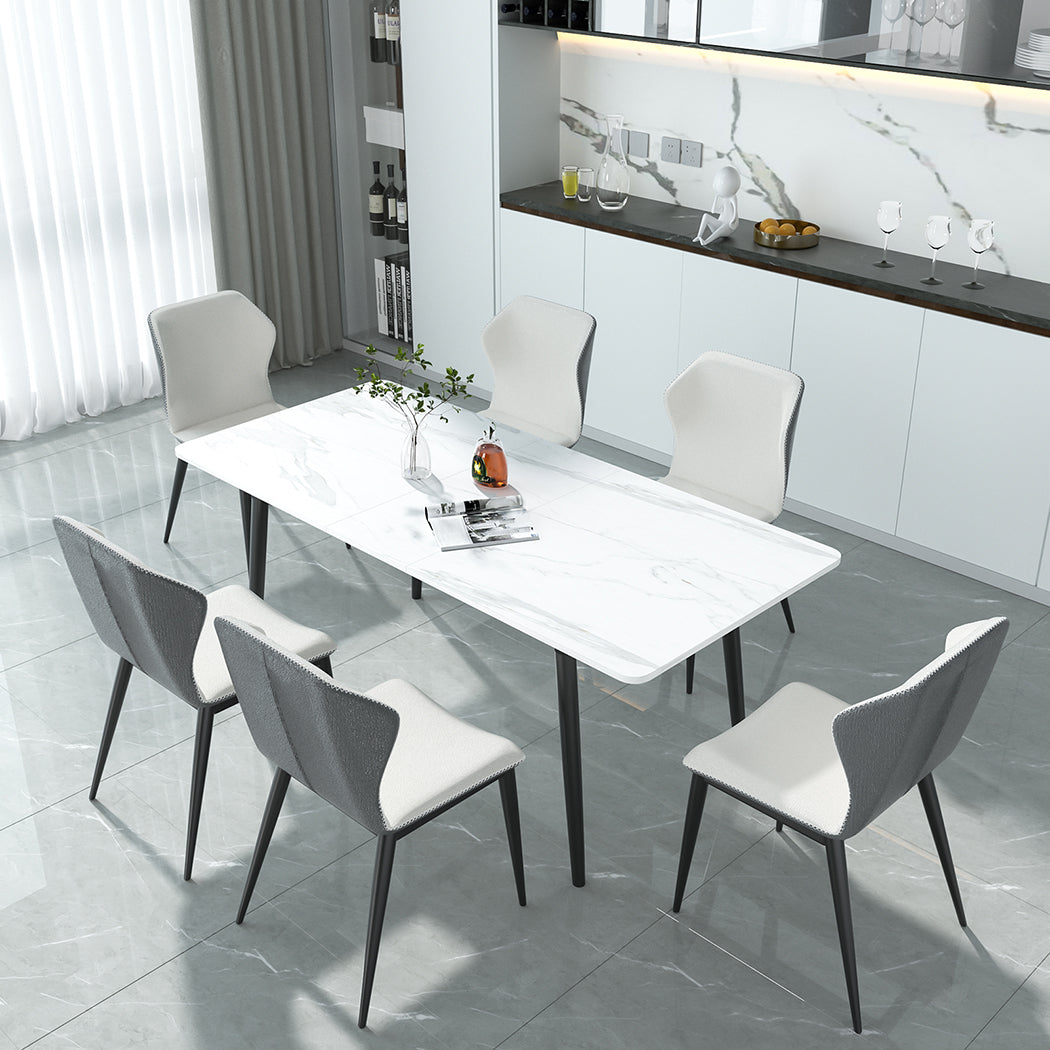 Levede Steel Dining Table 4-6 Seater 150cm-2018816891606405126