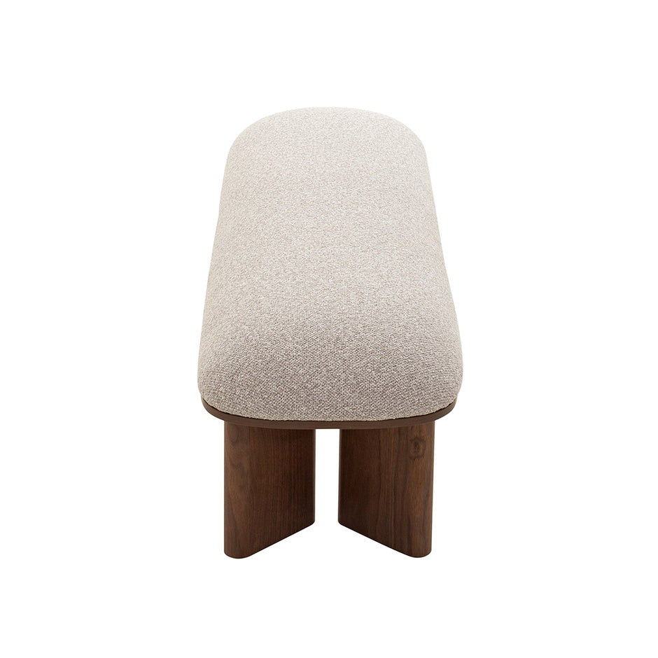 CDB10240-IG Walnut Bench - Clay Grey