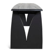 CDB10259-NI 1.4m Elm Dining Bench - Full Black
