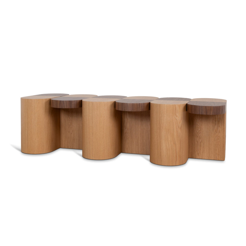 CDB12115-CN 1.68m Dining Bench - Two Tone Natural