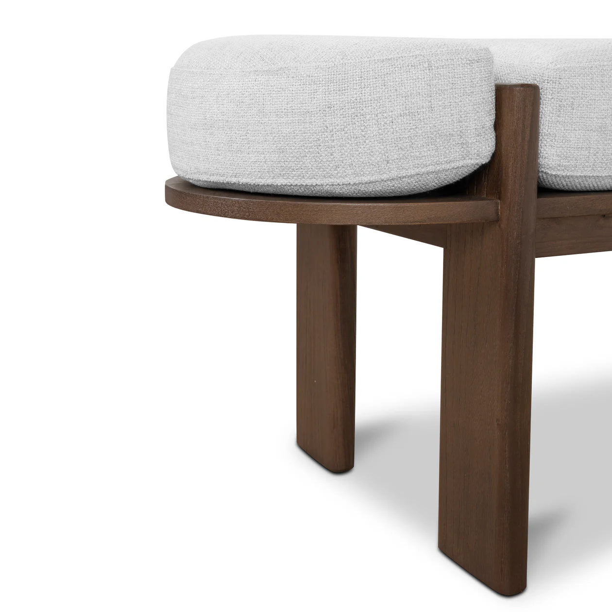 CDB8959-NI 1.6m Walnut Elm Bench - Natural Linen