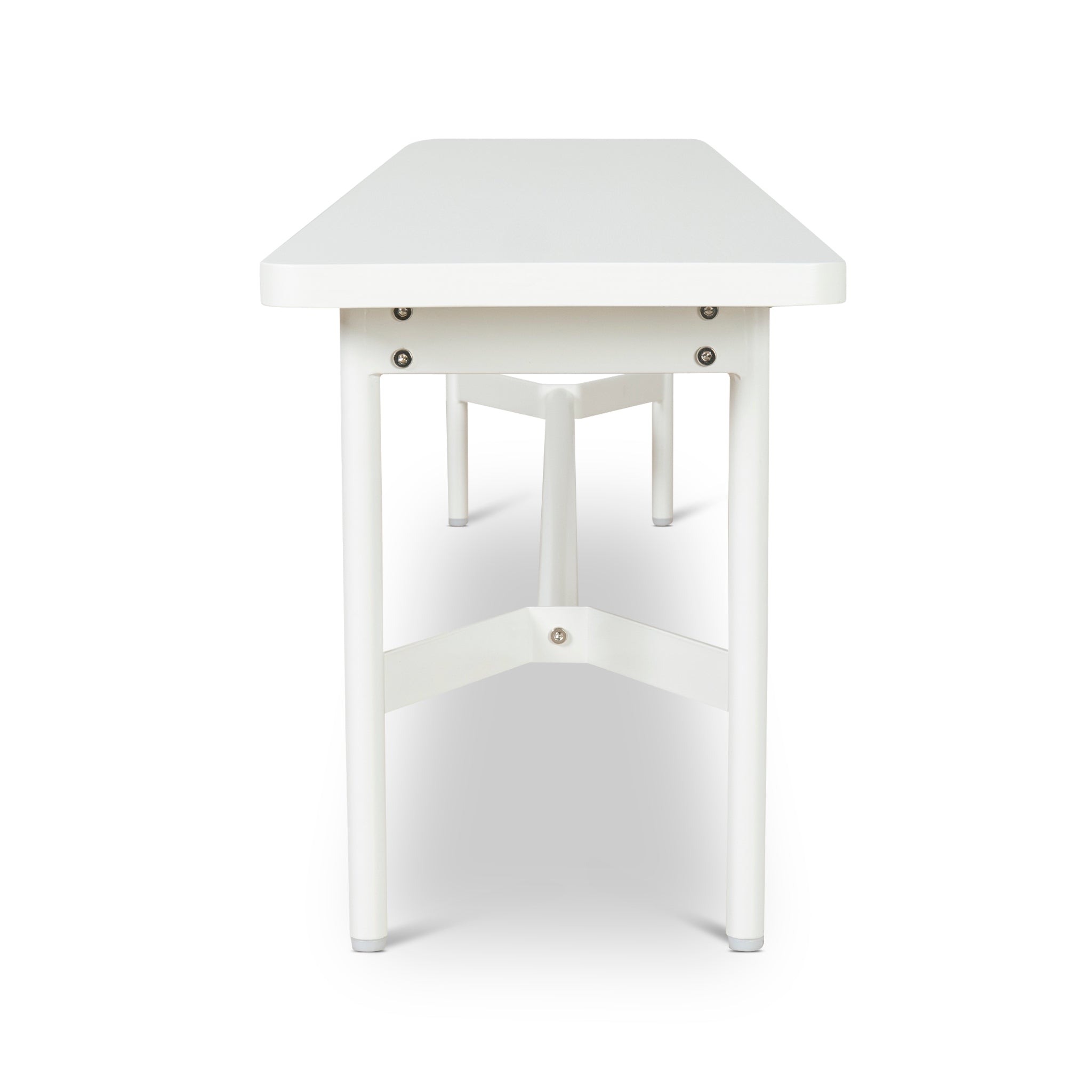 CDB8990-KD 1.8m Wooden Bench - Full White