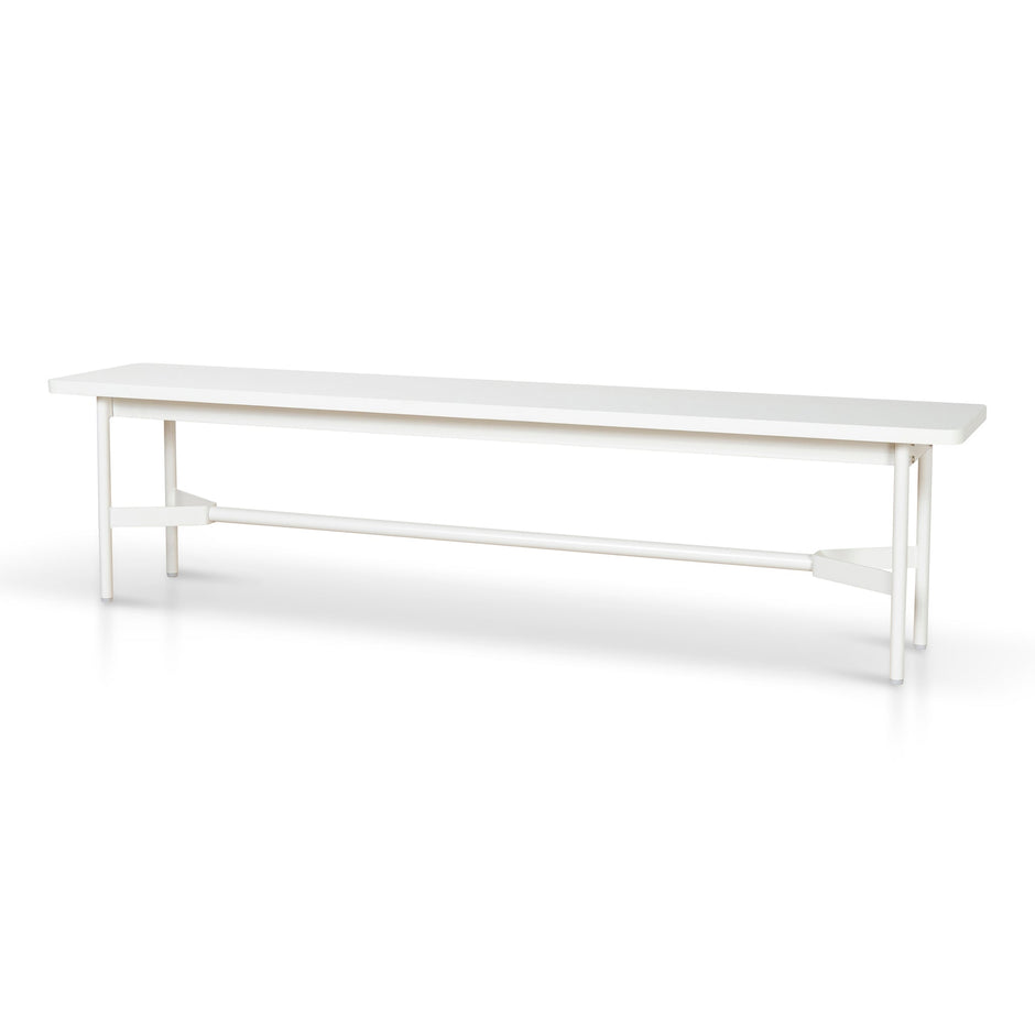 CDB8990-KD 1.8m Wooden Bench - Full White