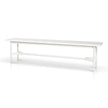 CDB8990-KD 1.8m Wooden Bench - Full White
