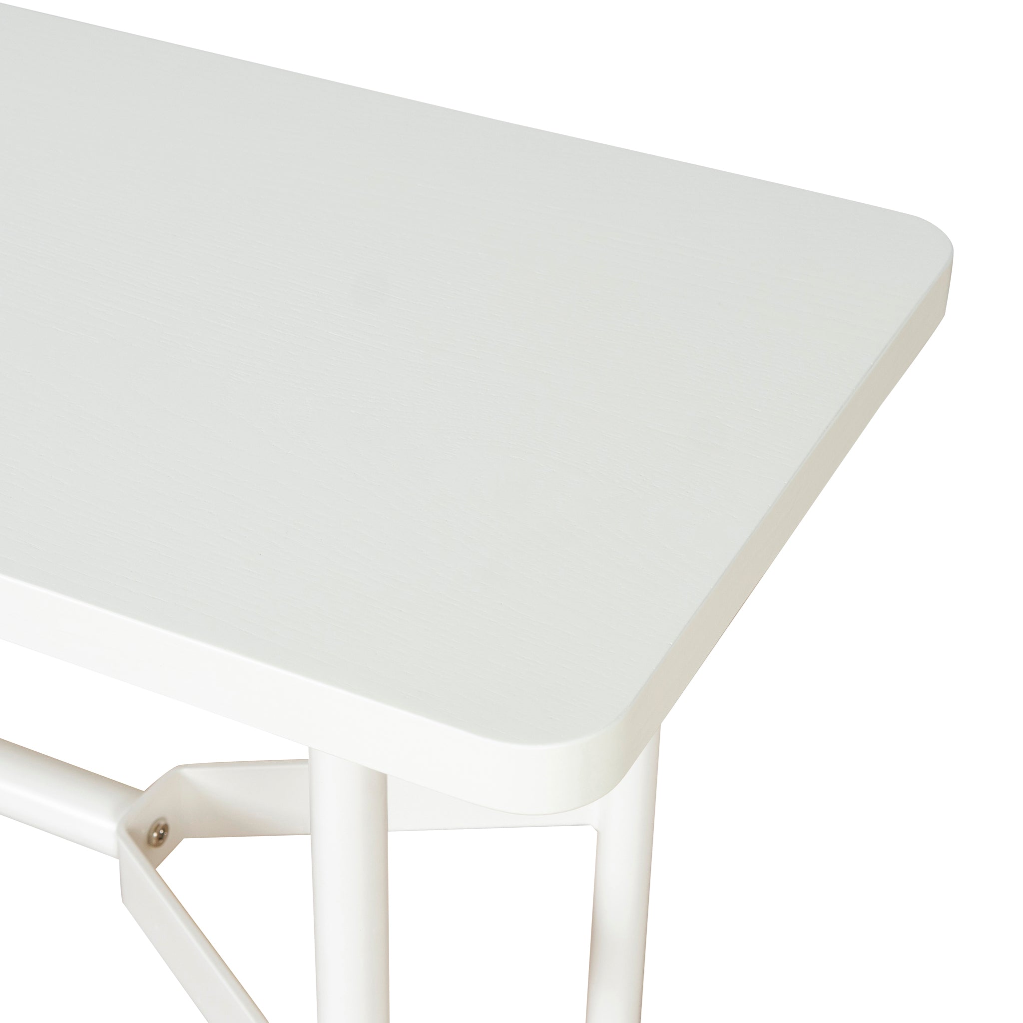 CDB8990-KD 1.8m Wooden Bench - Full White