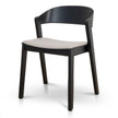 CDC10054-SDx2 Black Dining Chair - Grey Seat (Set of 2)