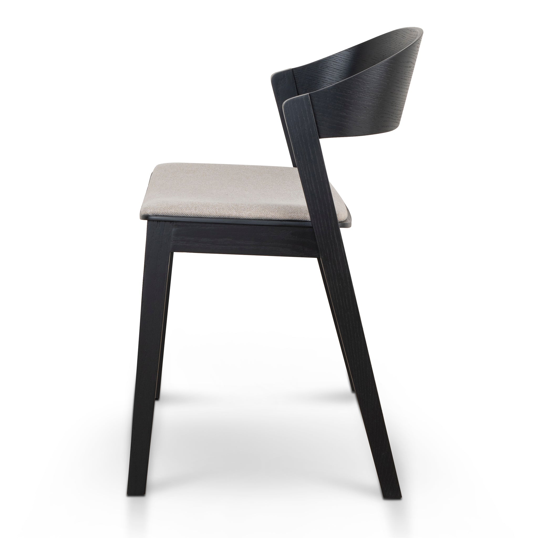 CDC10054-SDx2 Black Dining Chair - Grey Seat (Set of 2)