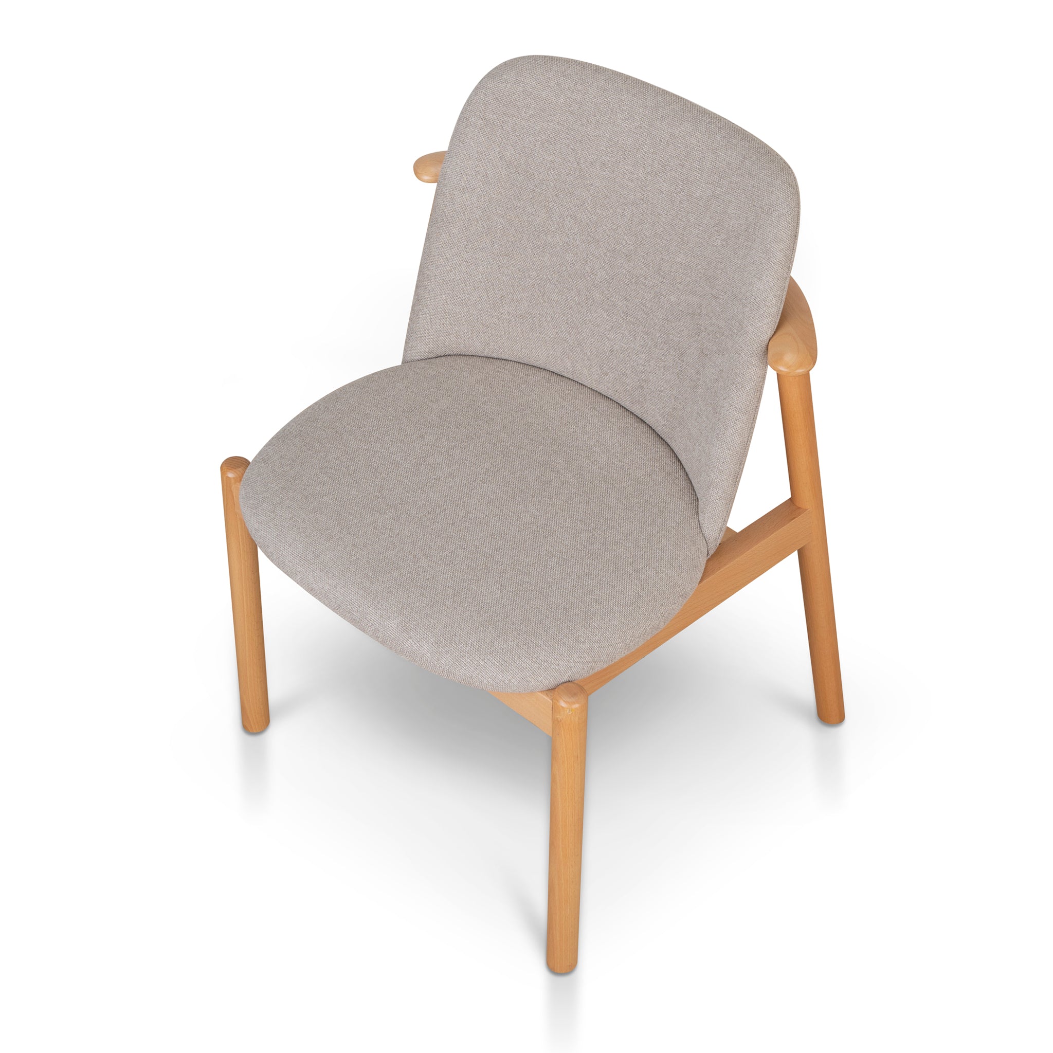 CDC10056-SDx2 Natural Dining Chair - Grey Seat (Set of 2)