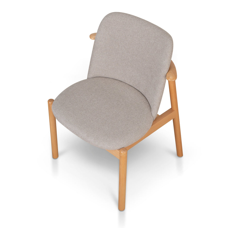 CDC10056-SDx2 Natural Dining Chair - Grey Seat (Set of 2)