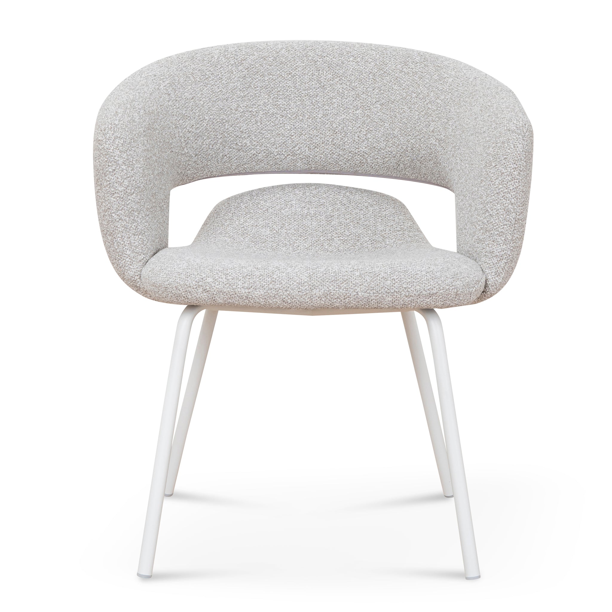 CDC10193-FH White Dining Chair - Clay Grey (Set of 2)