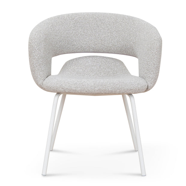 CDC10193-FH White Dining Chair - Clay Grey (Set of 2)