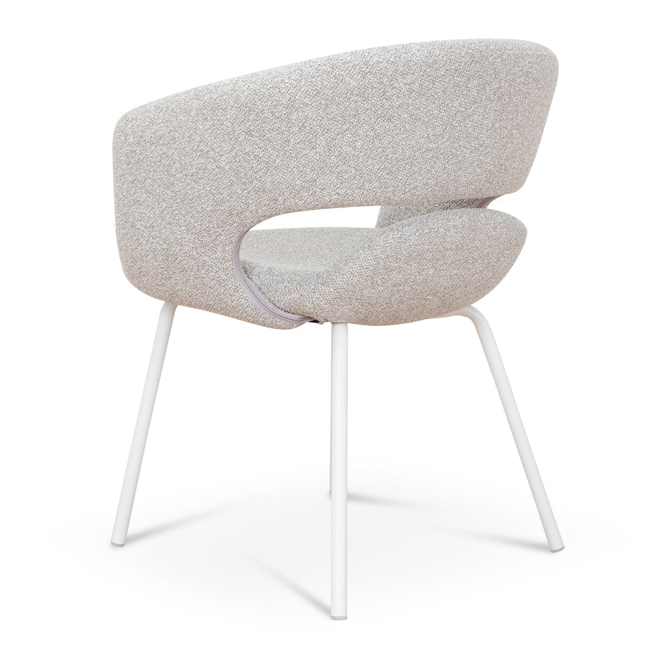CDC10193-FH White Dining Chair - Clay Grey (Set of 2)
