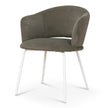CDC10194-FH White Dining Chair - Dark Moss Green (Set of 2)
