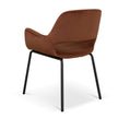 CDC10221-FH Black Dining Chair - Burnt Brown Seat (Set of 2)