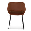 CDC10221-FH Black Dining Chair - Burnt Brown Seat (Set of 2)