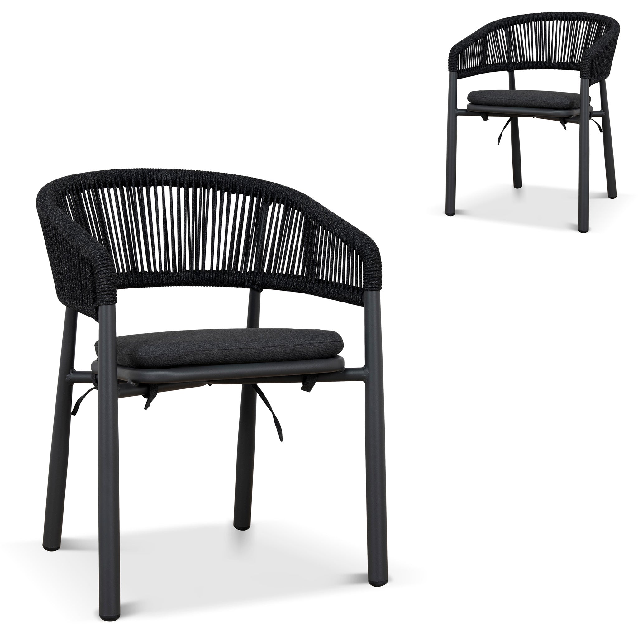 CDC10303-ID Outdoor Dining Chair - Charcoal (Set of 2)