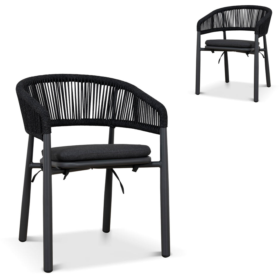 CDC10303-ID Outdoor Dining Chair - Charcoal (Set of 2)