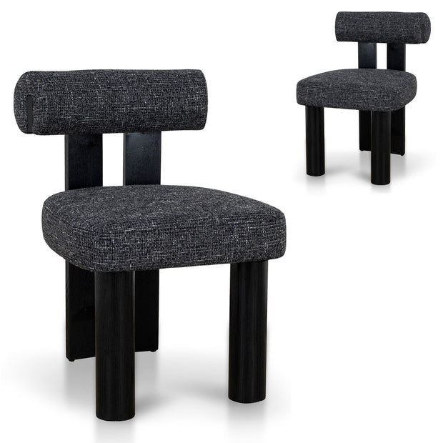 CDC10480-OLS Black Dining Chair - Field Charcoal (Set of 2)