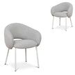 CDC10537-FH White Dining Chair - Clay Grey (Set of 2)