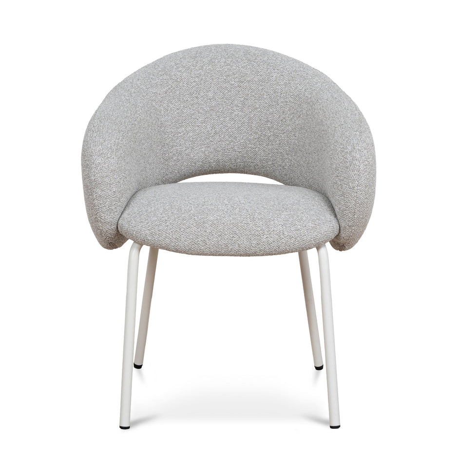 CDC10537-FH White Dining Chair - Clay Grey (Set of 2)