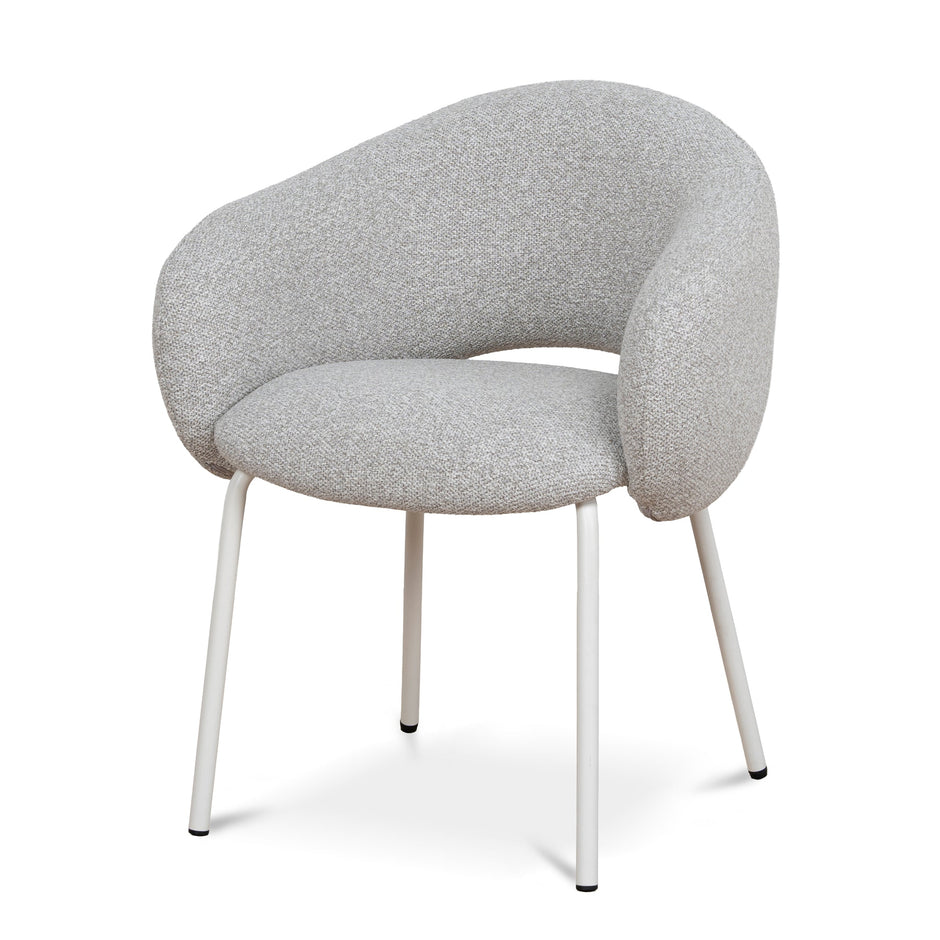 CDC10537-FH White Dining Chair - Clay Grey (Set of 2)