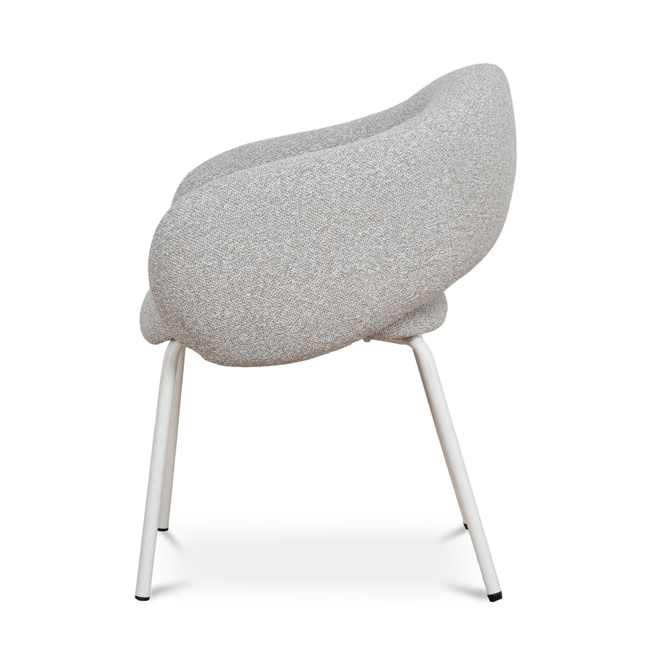 CDC10537-FH White Dining Chair - Clay Grey (Set of 2)