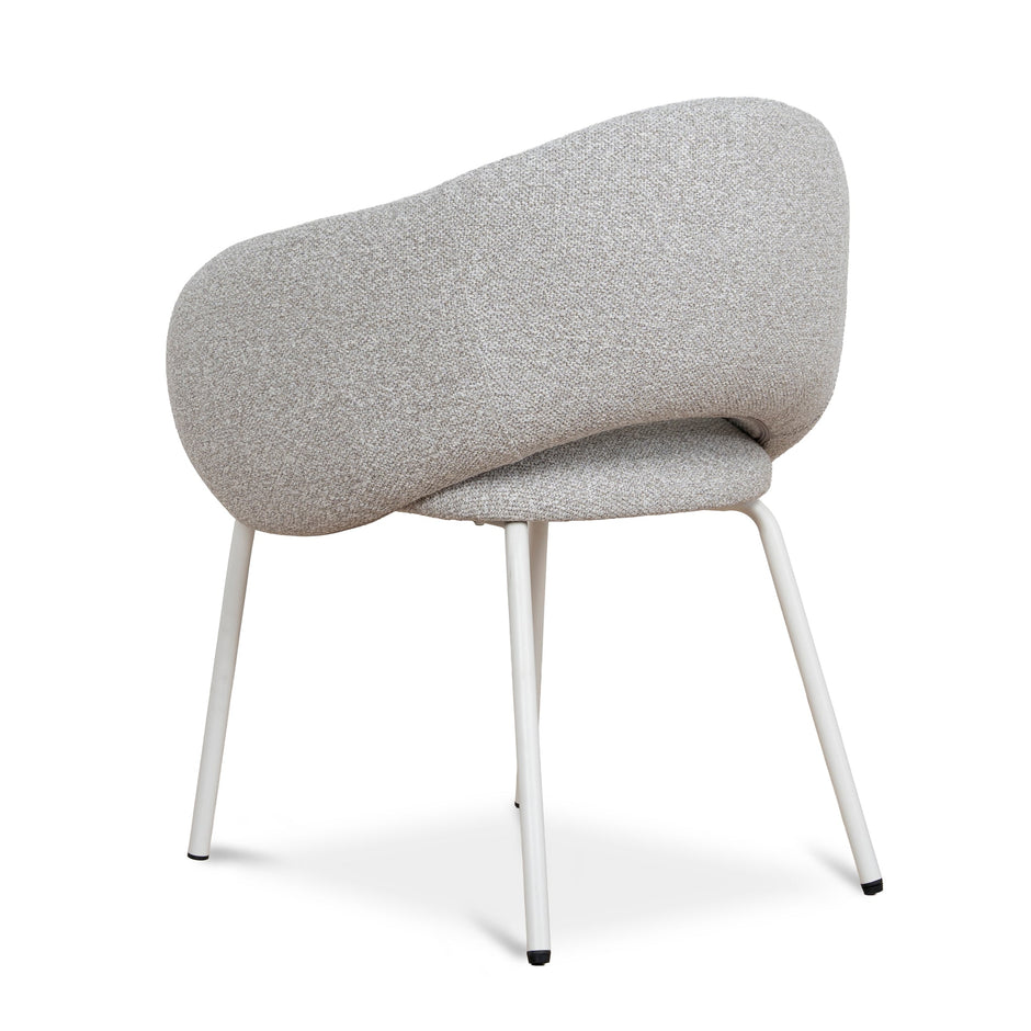 CDC10537-FH White Dining Chair - Clay Grey (Set of 2)