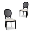 CDC10551-LJ Black ELM Dining Chair - Dawn Beige (Set of 2)