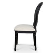 CDC10551-LJ Black ELM Dining Chair - Dawn Beige (Set of 2)