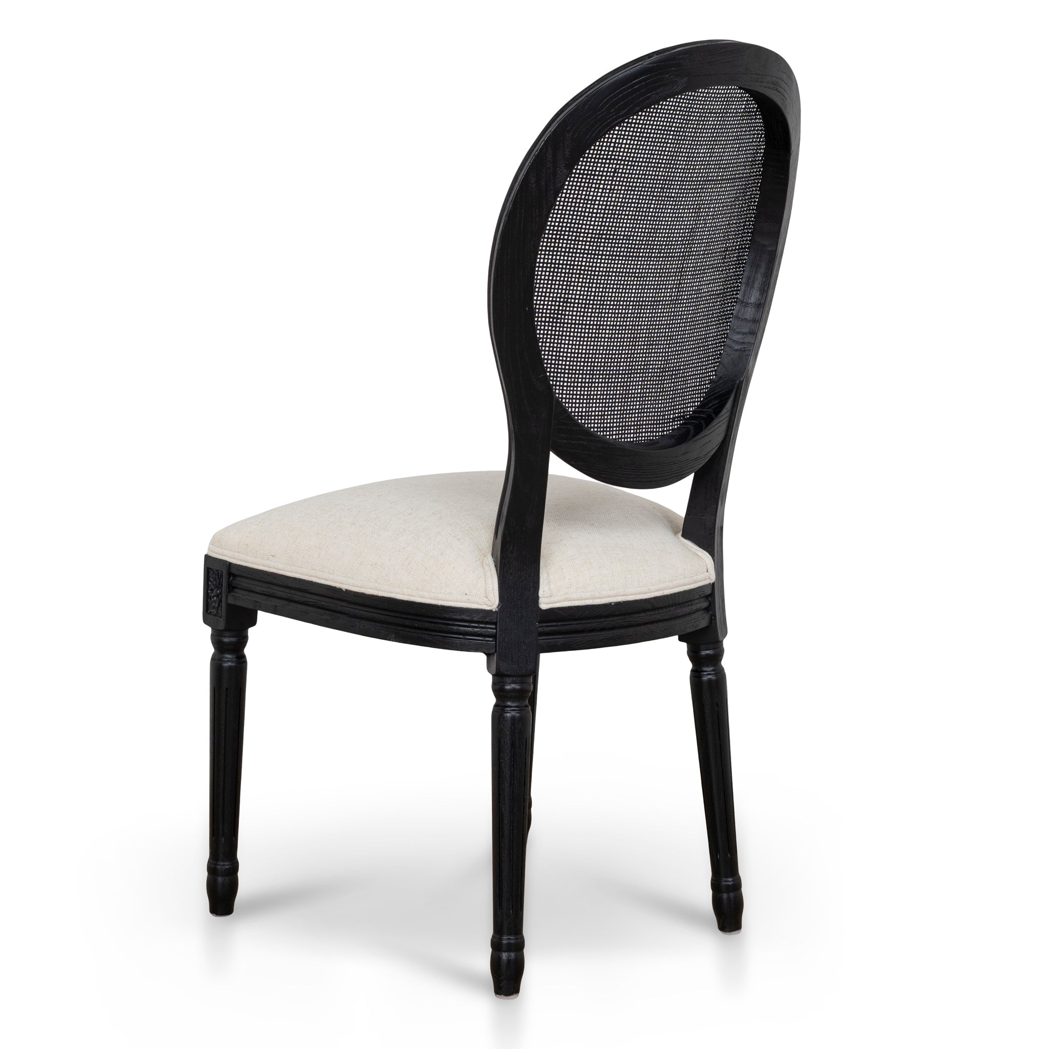 CDC10551-LJ Black ELM Dining Chair - Dawn Beige (Set of 2)